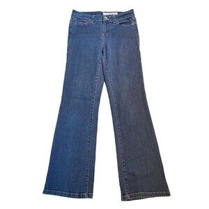 Vintage Y2K DKNY Women's Mid Rise Flare Jeans Flap Pockets Blue Size 8 / 28